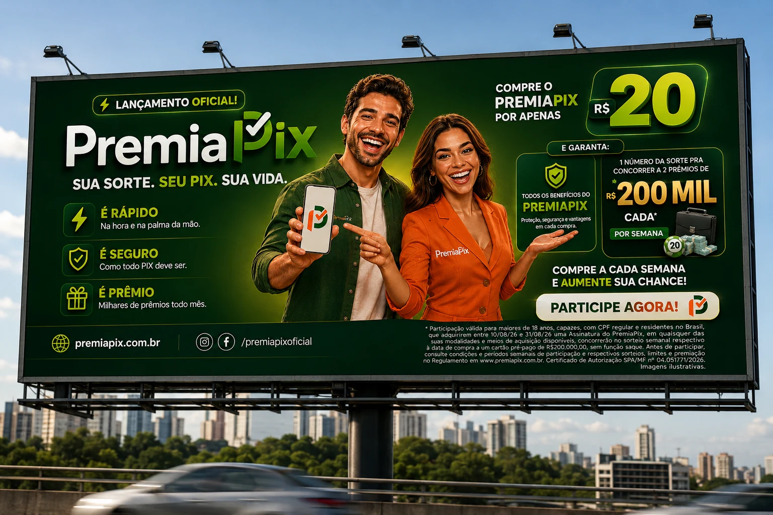 Peça de campanha Premia Pix 4